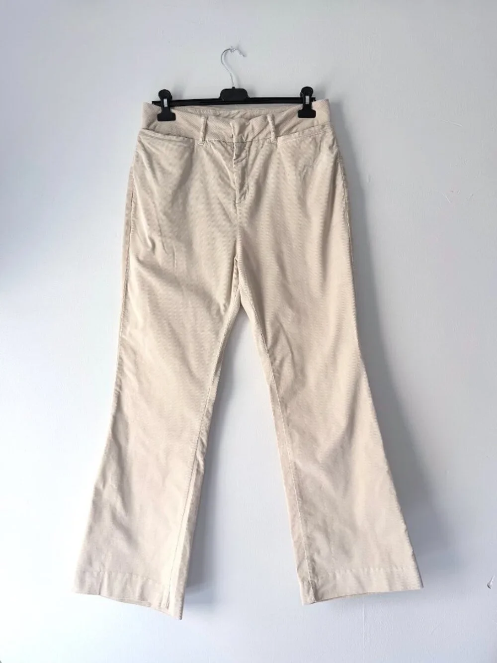 BDG Cream Micro-Corduroy Flared Pants - Urban Outfitters